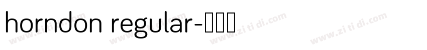 horndon regular字体转换